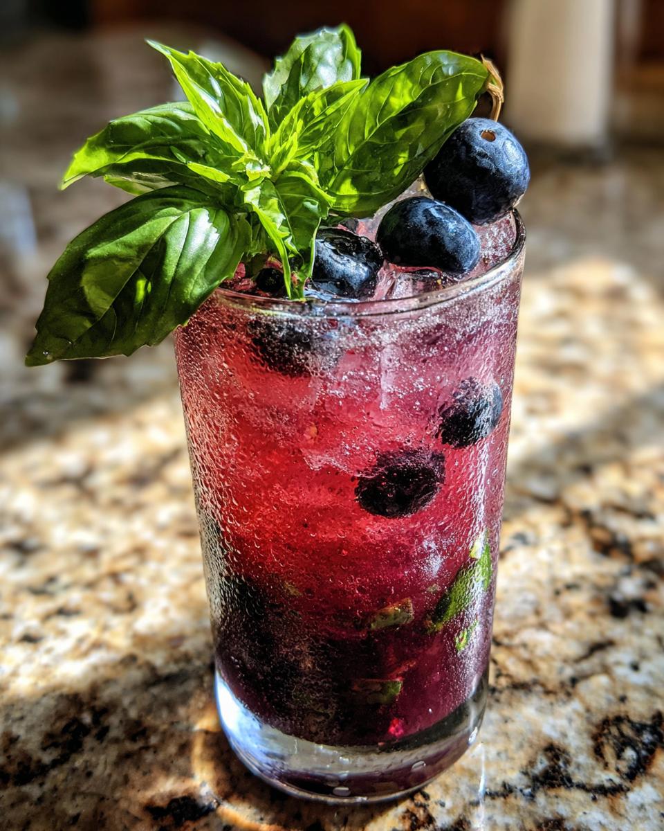 blueberry basil lemonade - detail 2