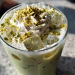 iced pistachio latte