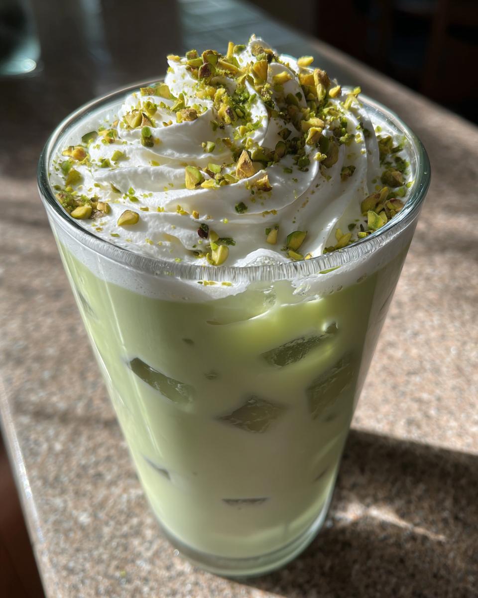 iced pistachio latte - detail 2