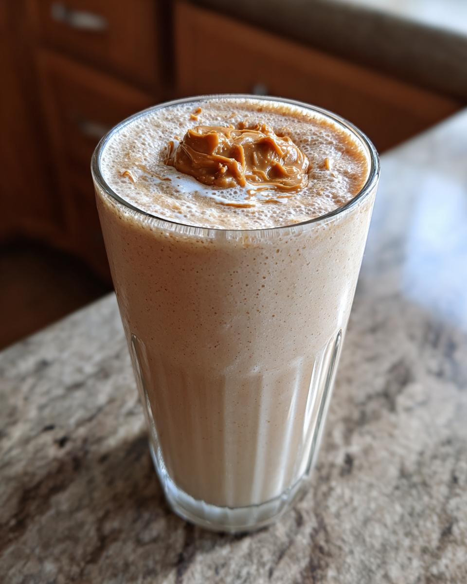 peanut butter banana protein shake - detail 1