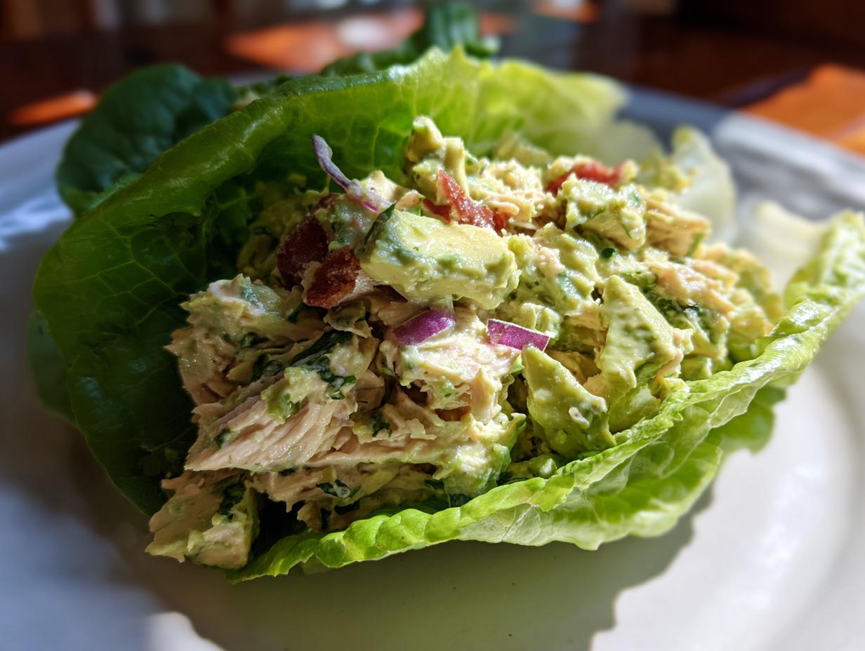 Flavorful Avocado Chicken Salad Lettuce Wraps Now