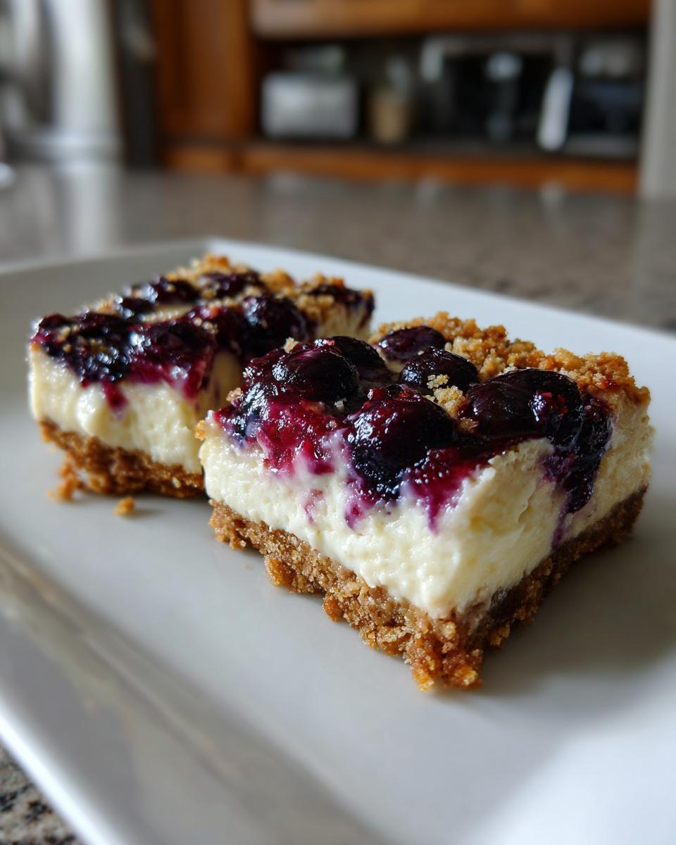 Baked Blueberry Cream Cheese Protein Bars - detail 1