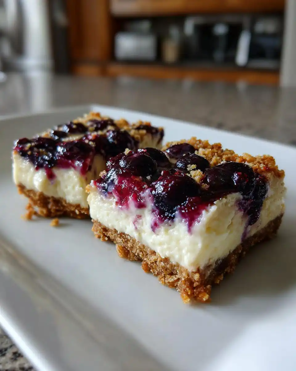 Baked Blueberry Cream Cheese Protein Bars - detail 1