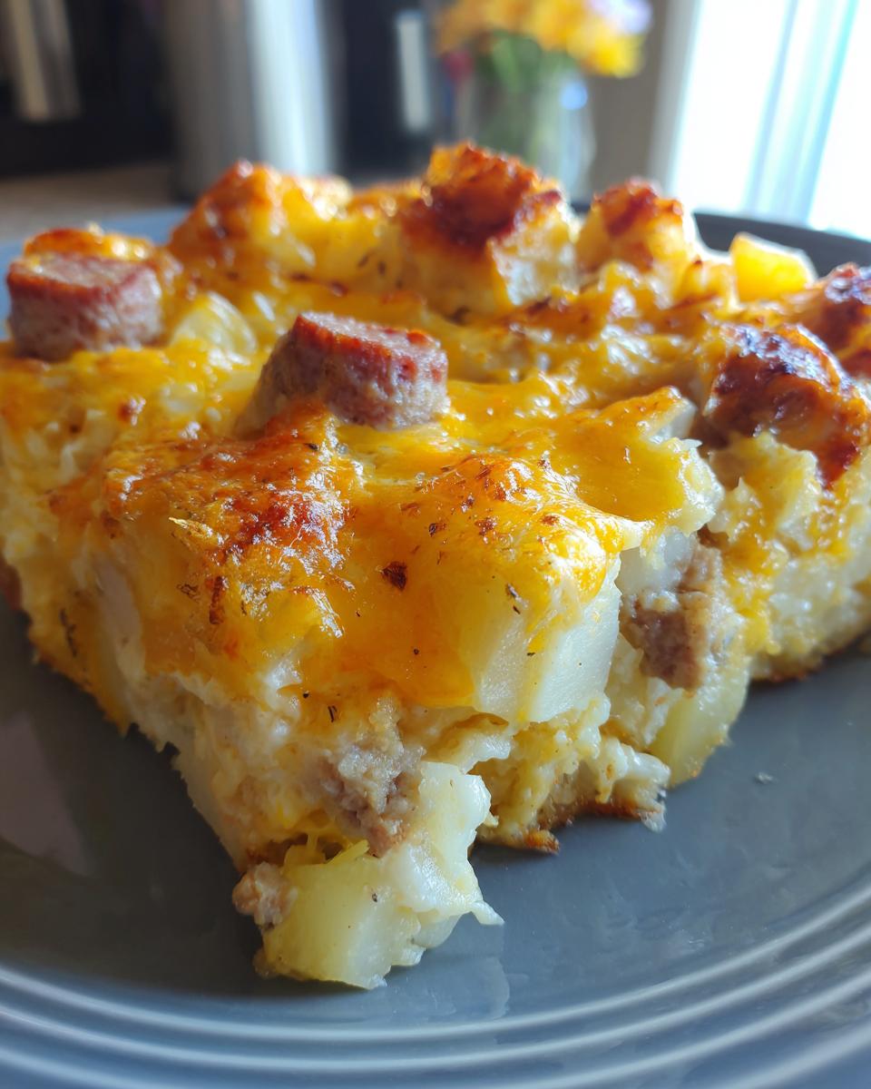 Cheesy Potatoes with Smoked Sausage - detail 1