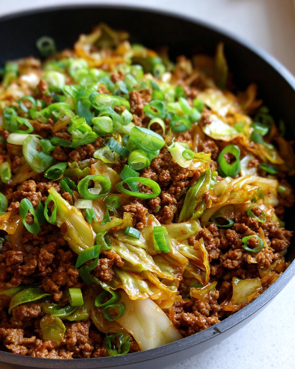 Chinese Ground Beef and Cabbage Stir-Fry - detail 1