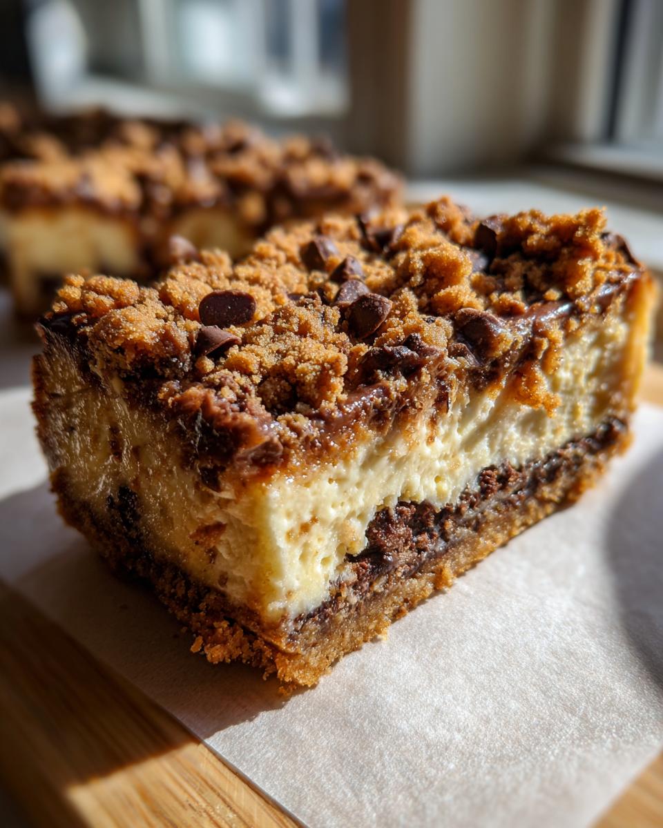 Chocolate Chip Cookie Cheesecake Bars - detail 1