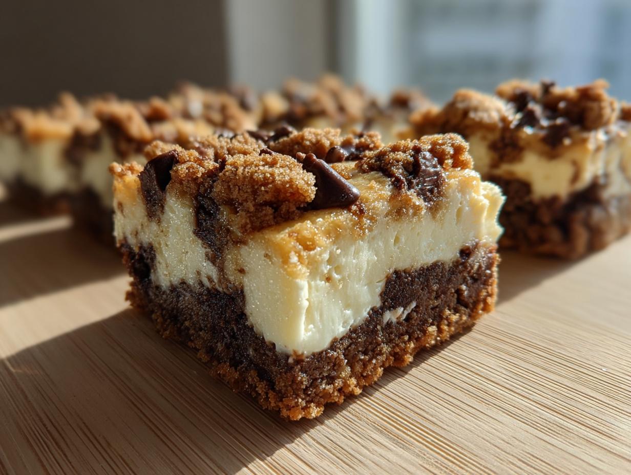 Easy Chocolate Chip Cookie Cheesecake Bars