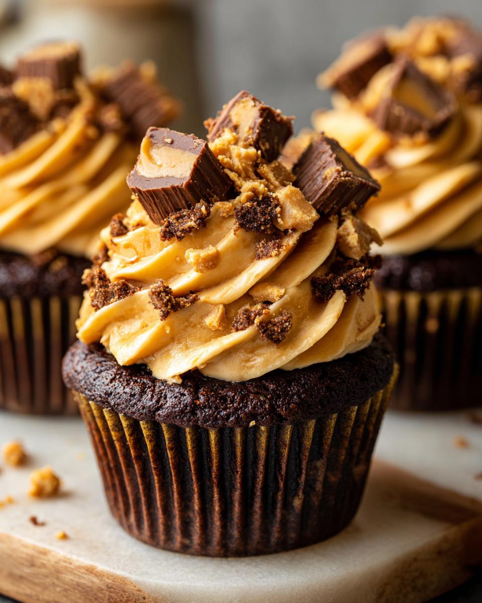 Chocolate Peanut Butter Cupcakes - detail 1