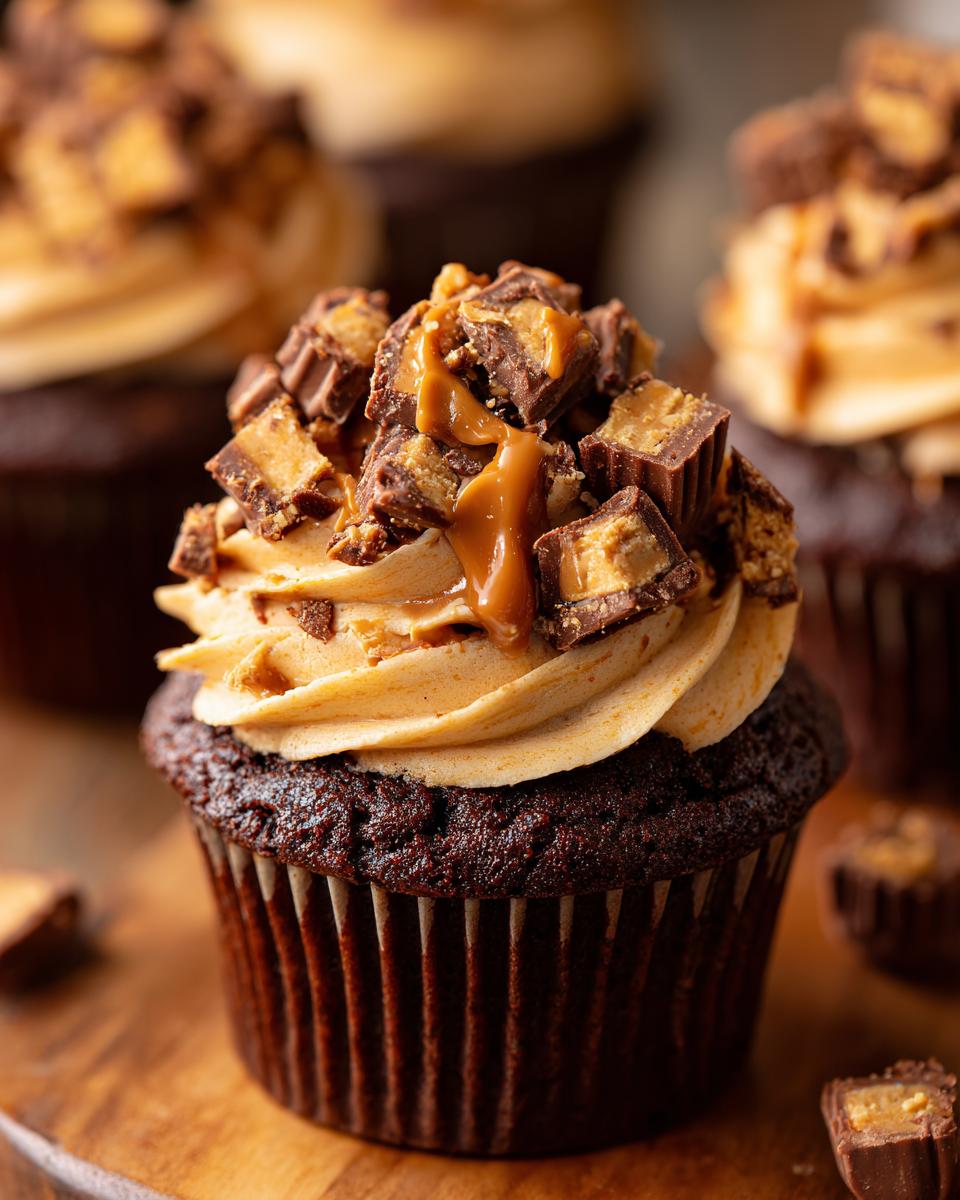 Chocolate Peanut Butter Cupcakes - detail 2