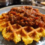 Cornbread Waffles with Chili