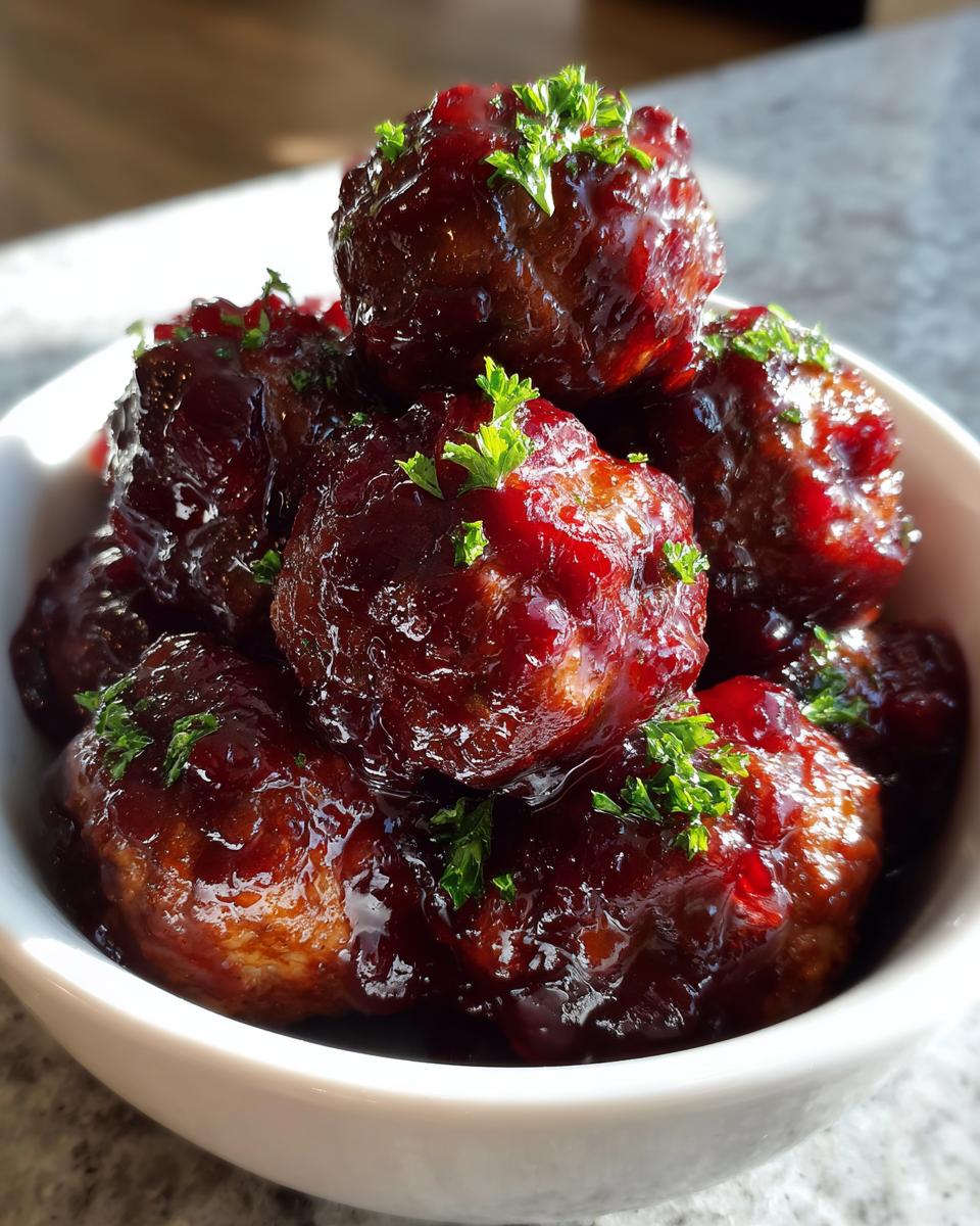 Cranberry Meatballs - detail 2