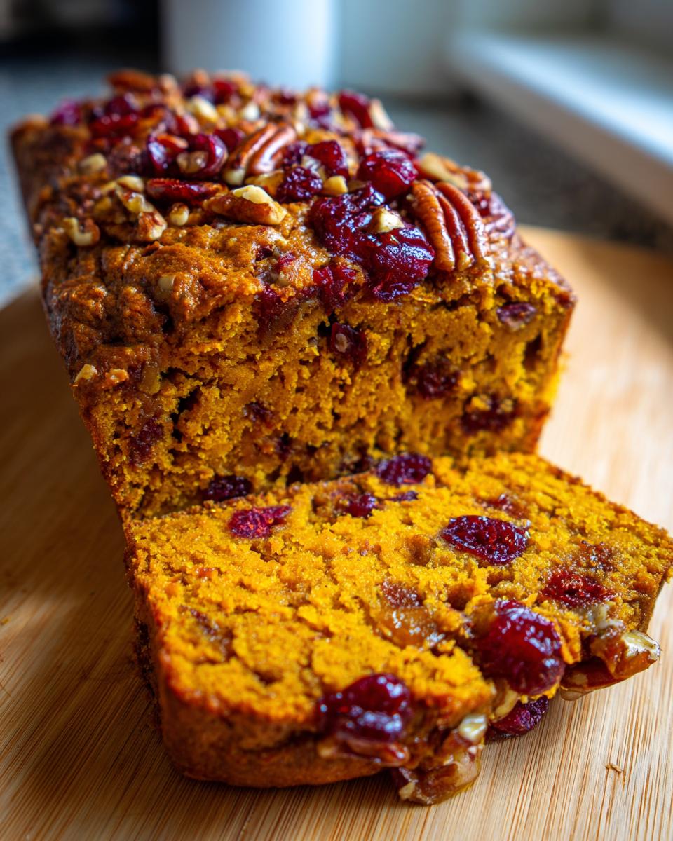 Cranberry Pecan Pumpkin Bread - detail 1