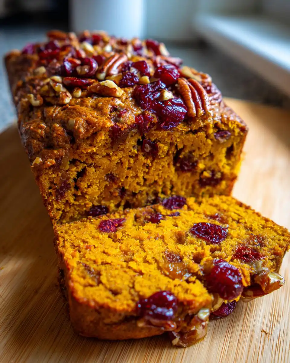Cranberry Pecan Pumpkin Bread - detail 1