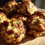 Cranberry Turkey Stuffing Balls
