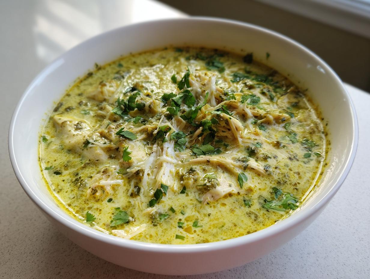 Amazing 12 Minute Creamy Chicken Poblano Soup