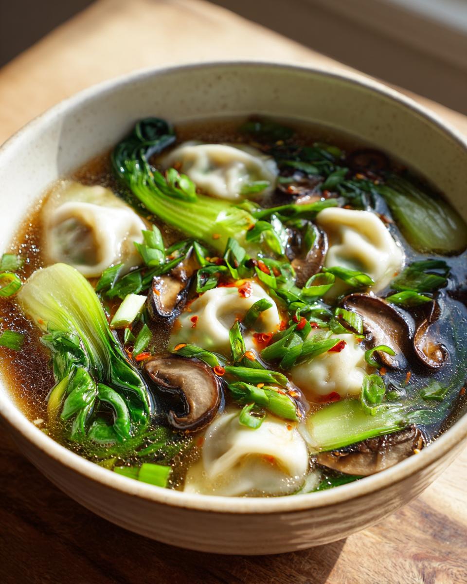 Dumpling Soup (Potsticker Soup) - detail 1