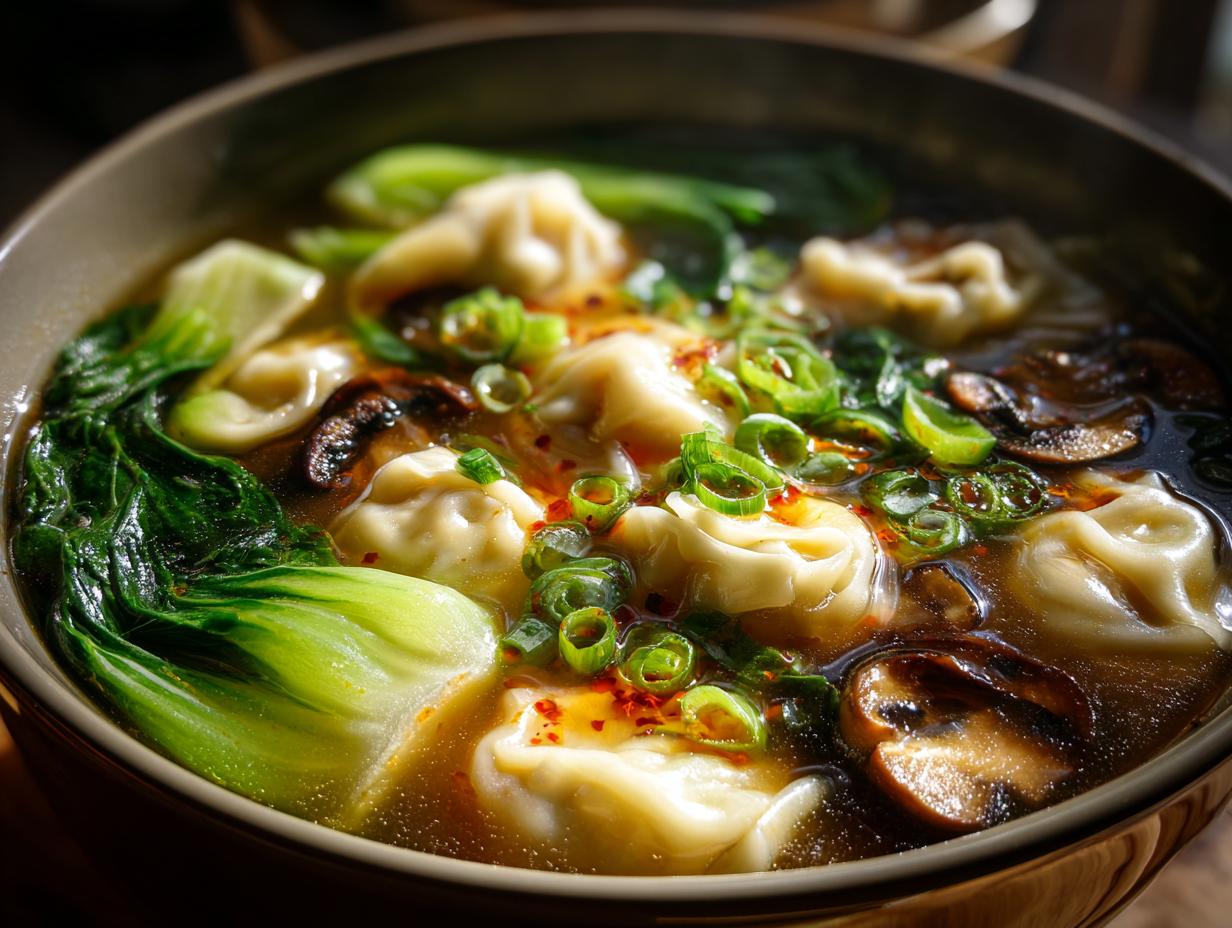 Shockingly savory 20-Min Dumpling Soup (Potsticker Soup)