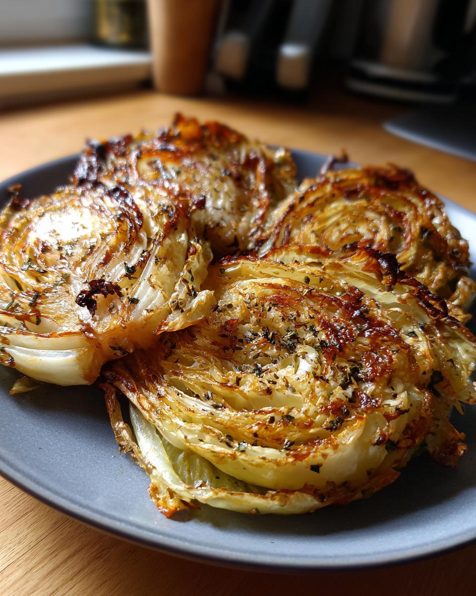 Garlic Roasted Cabbage Steaks - detail 1