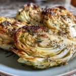 Garlic Roasted Cabbage Steaks