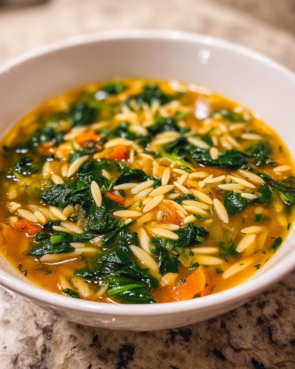 Hearty Spinach Orzo Soup Recipe - detail 1