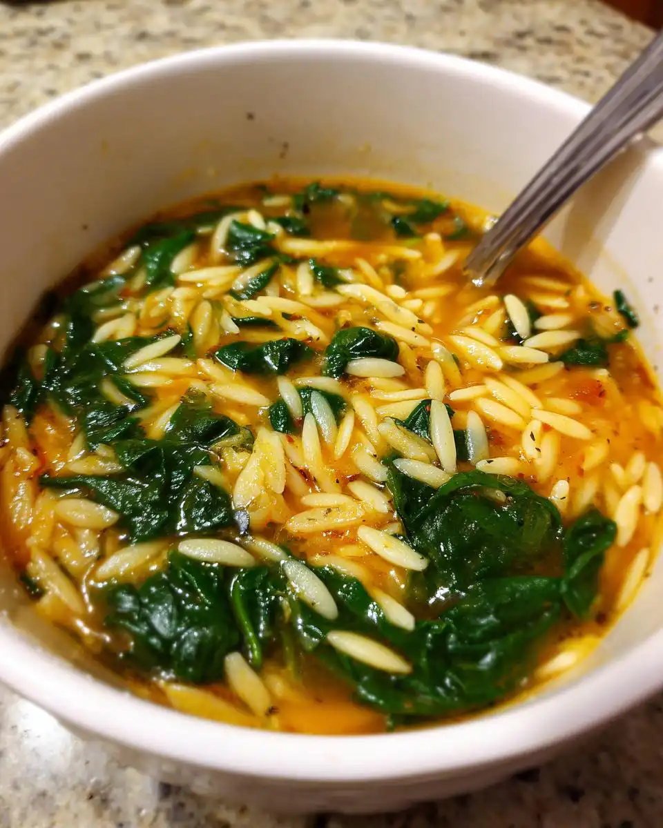 Hearty Spinach Orzo Soup Recipe - detail 2