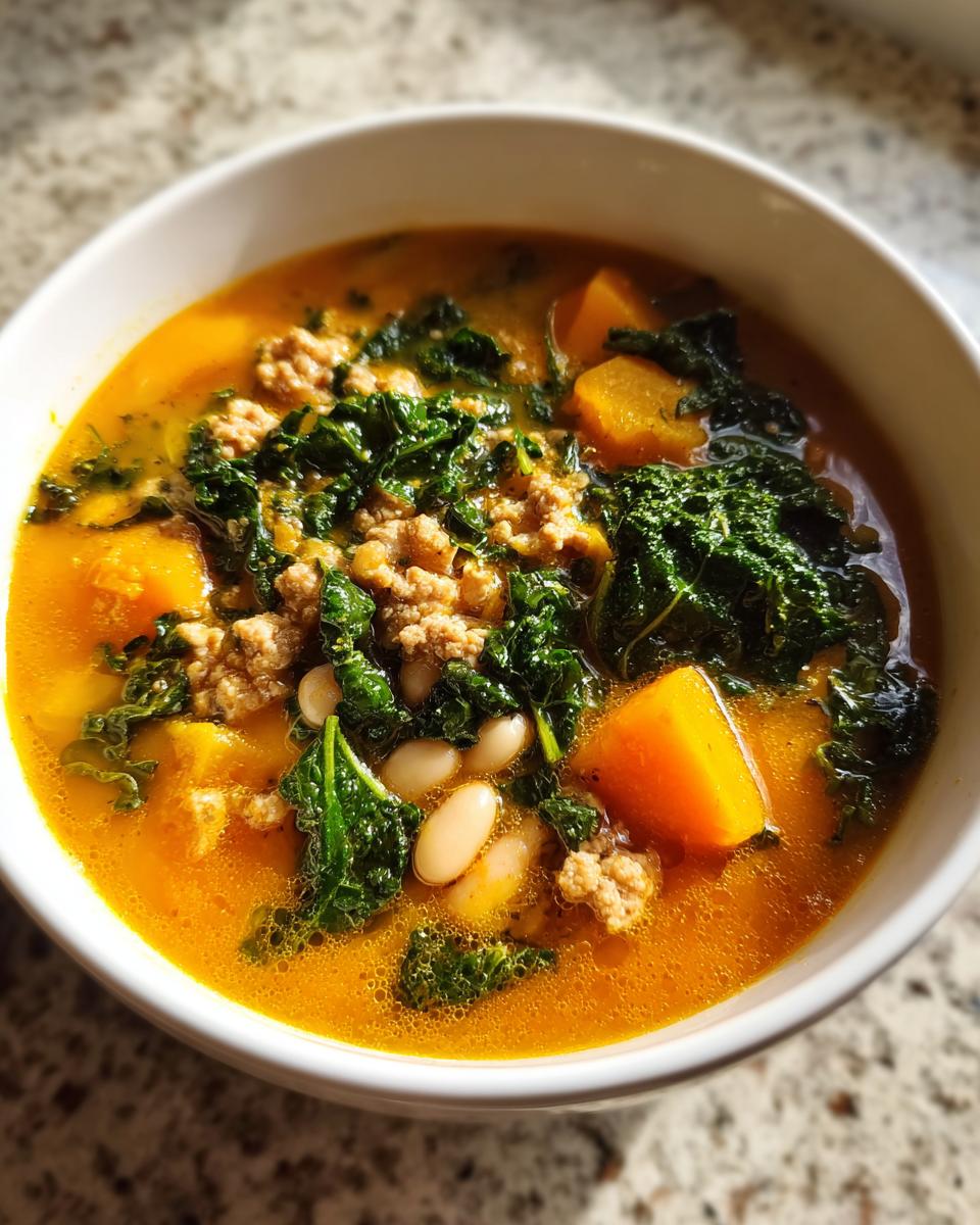 High Protein Sweet Potato Kale Soup - detail 2