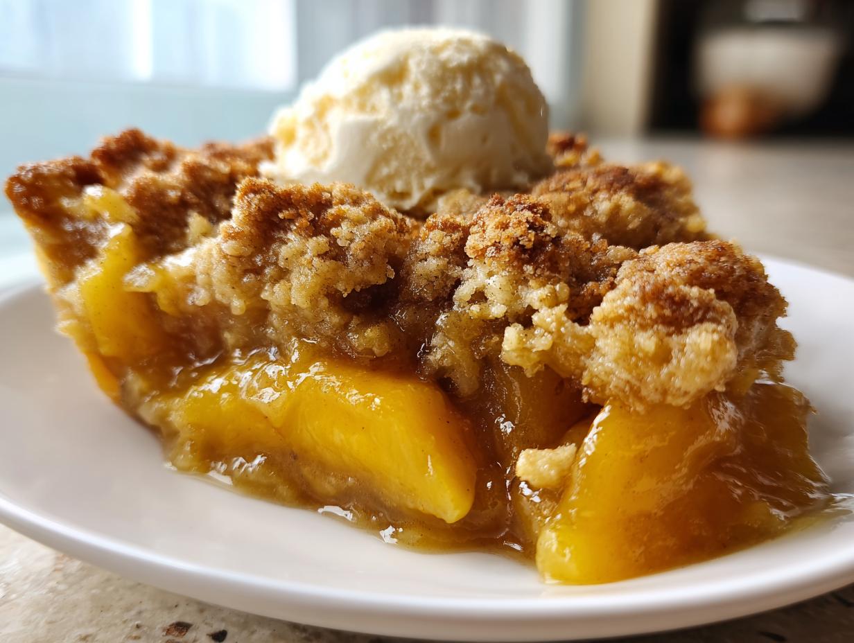 Amazing Homemade Peach Cobbler: 1 Glorious Bite