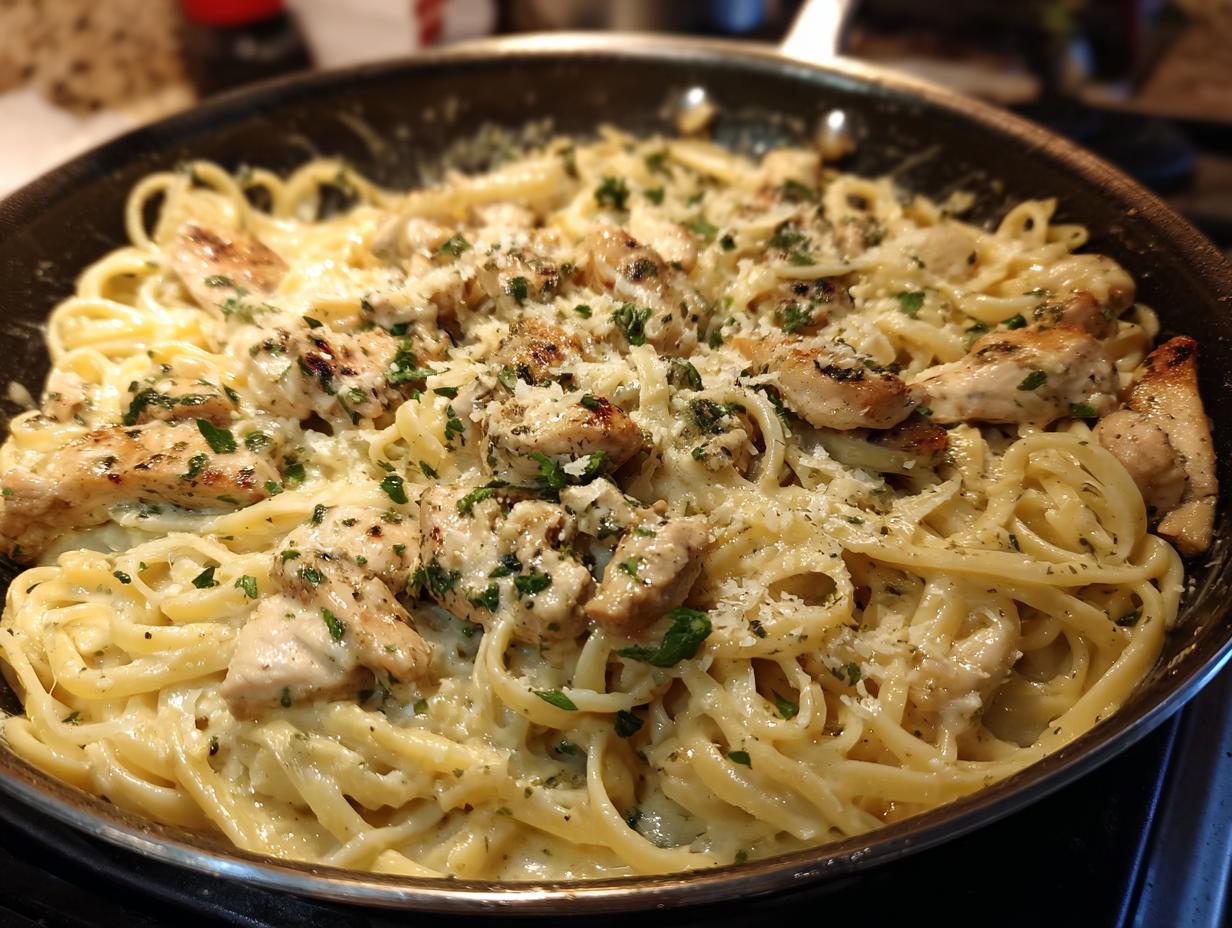 Amazing 35 Min One-Pan Skinny Chicken Alfredo