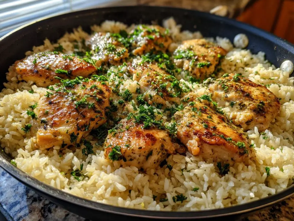One Pot Lemon Herb Chicken & Rice