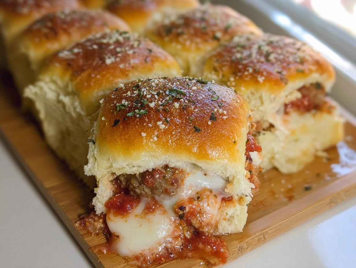 Amazing Pull Apart Meatball Sliders: 12 Servings