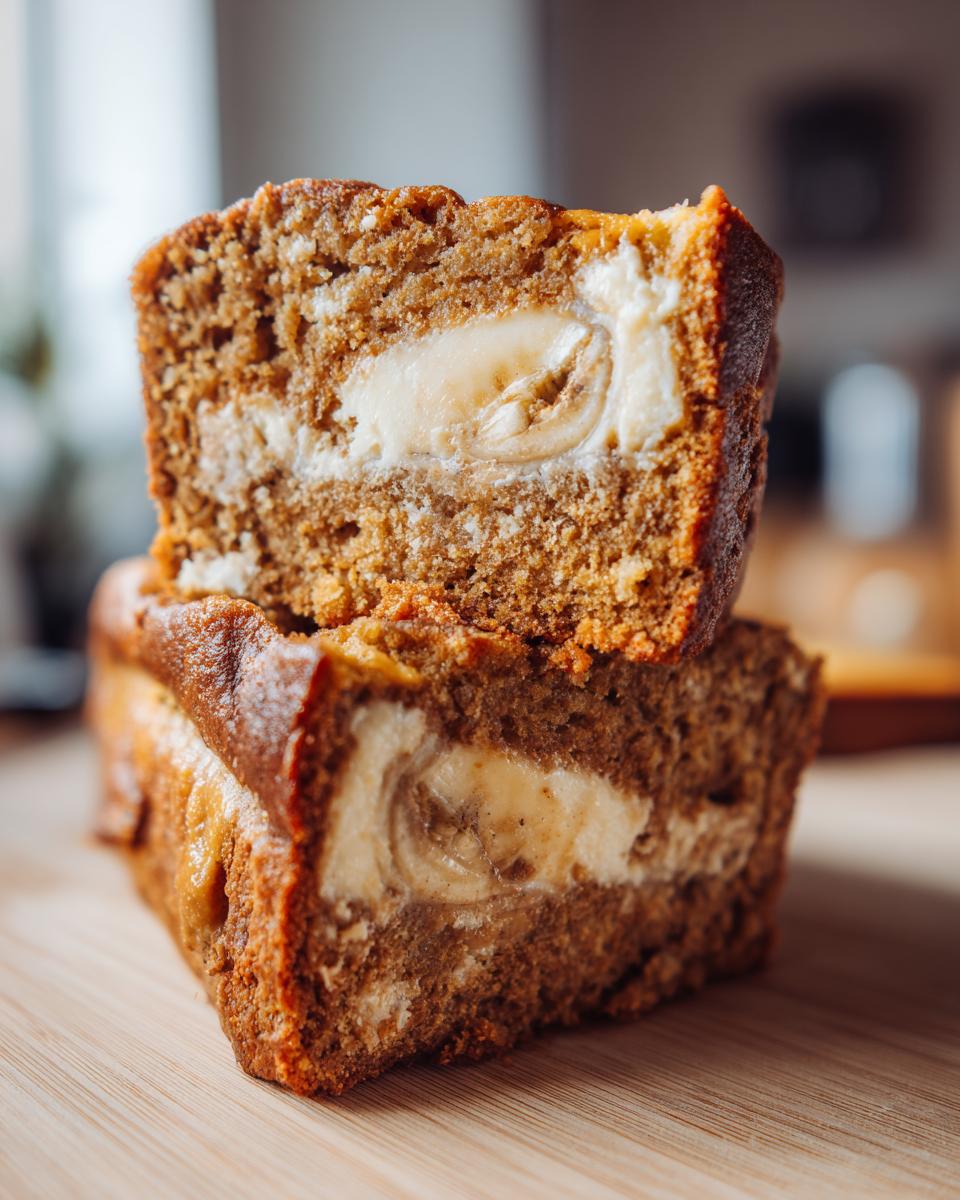 Pumpkin Banana Cheesecake Bread - detail 1