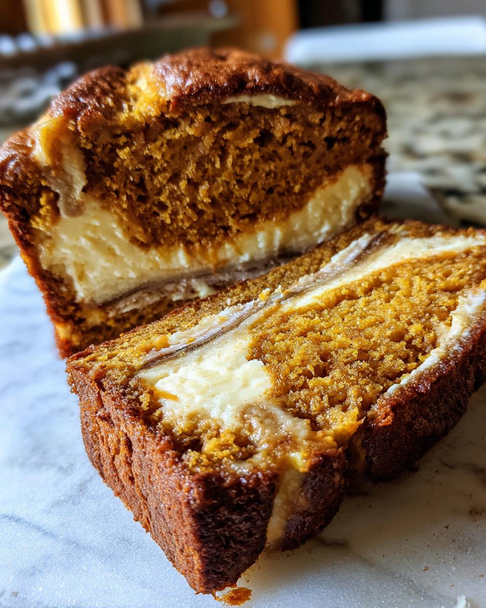 Pumpkin Banana Cheesecake Bread - detail 2