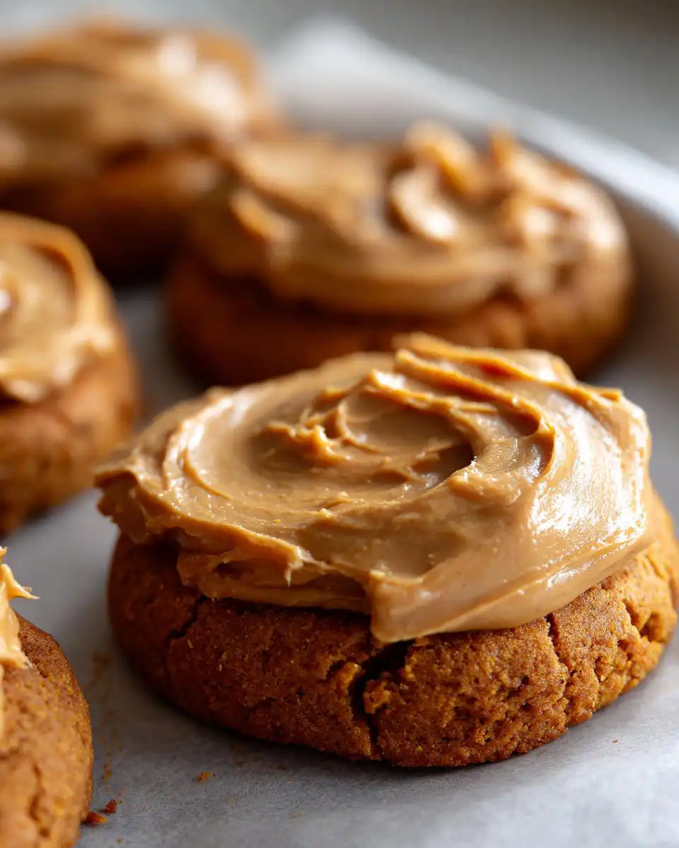Pumpkin Cookies with Caramel Frosting - detail 1