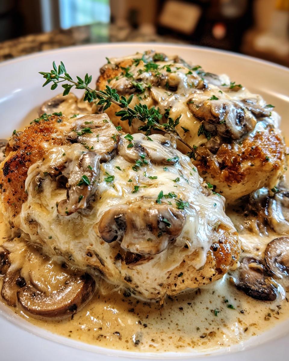 Restaurant-Style Mushroom Swiss Smothered Chicken - detail 1