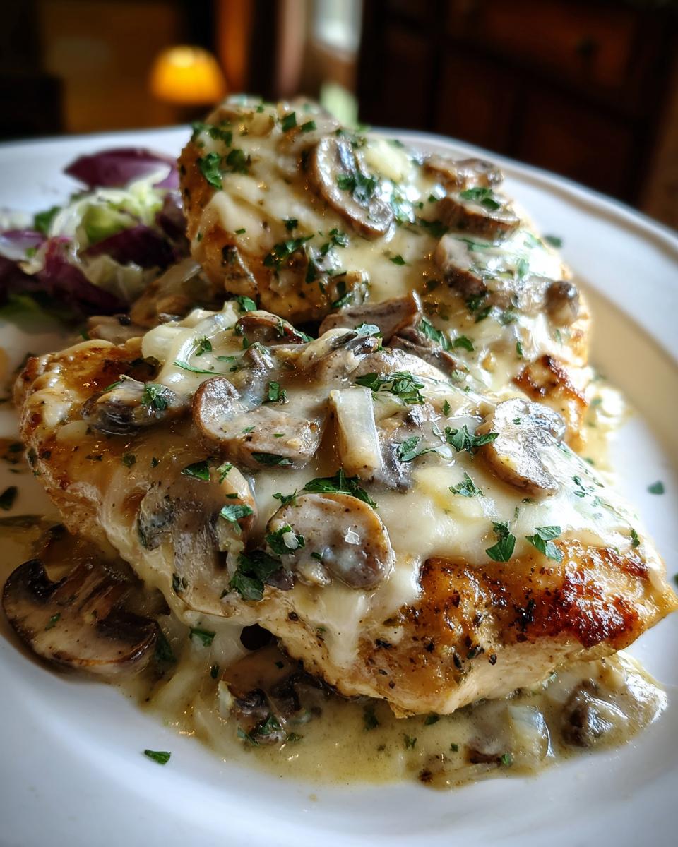Restaurant-Style Mushroom Swiss Smothered Chicken - detail 3