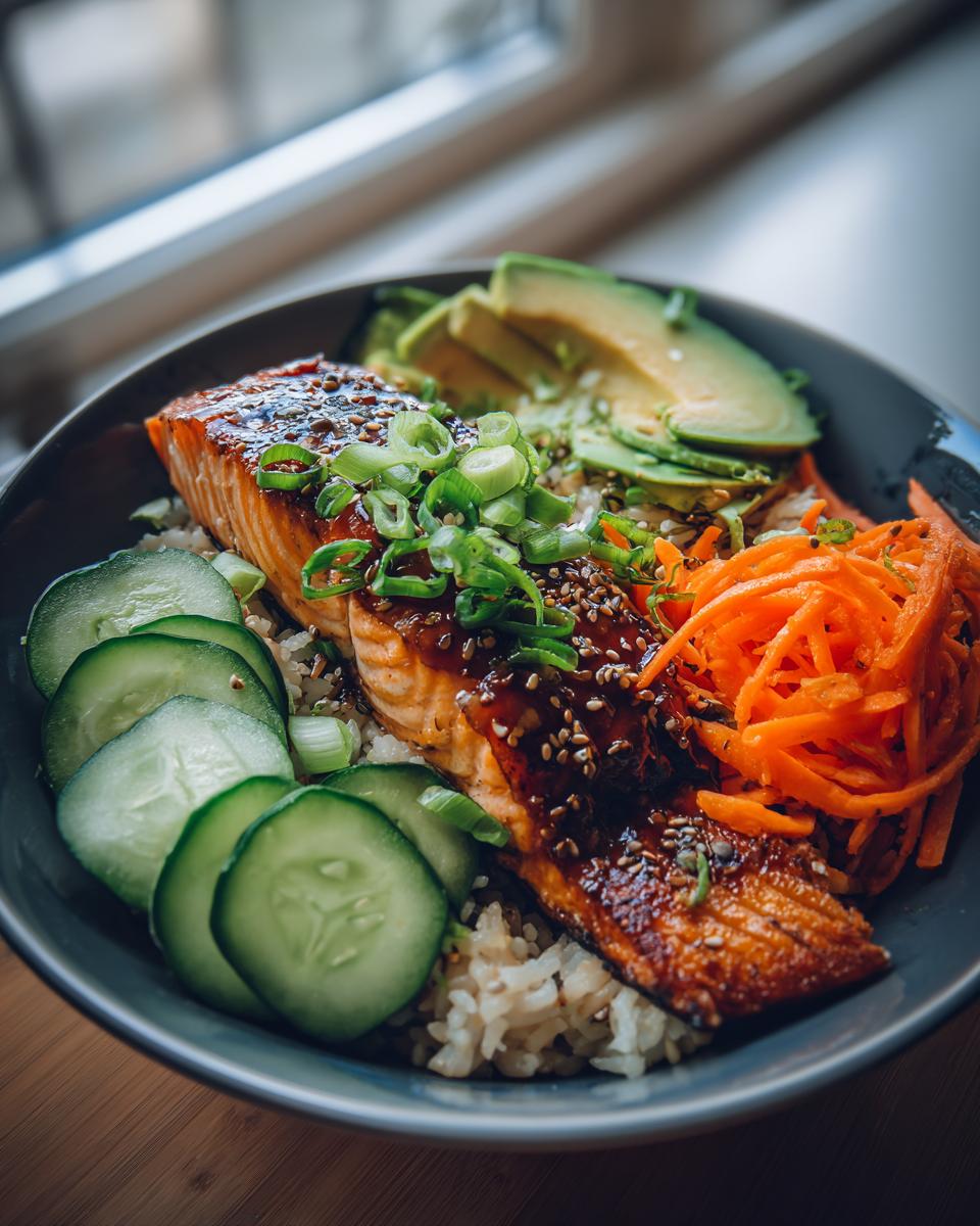 Salmon Rice Bowls - detail 2
