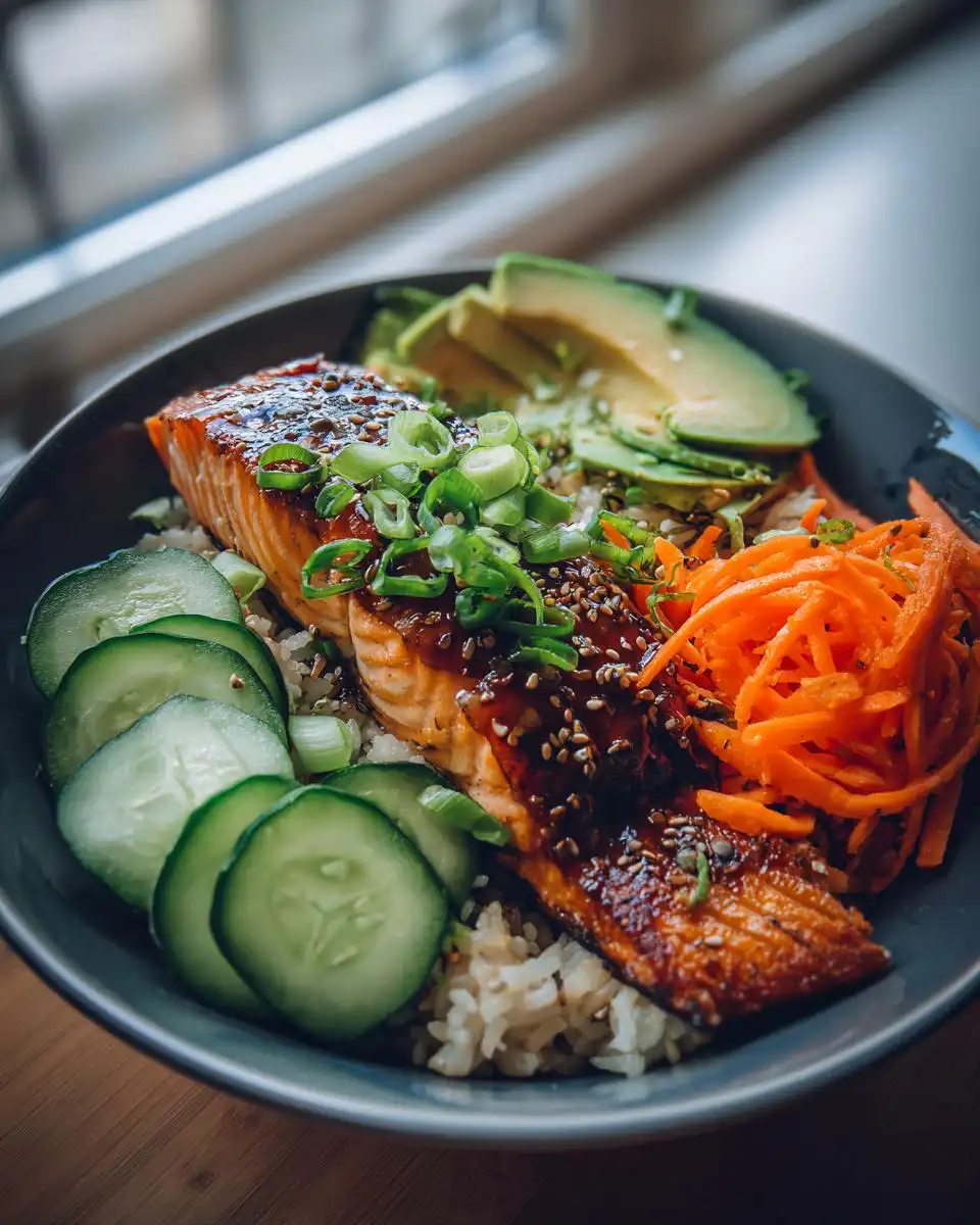 Salmon Rice Bowls - detail 2
