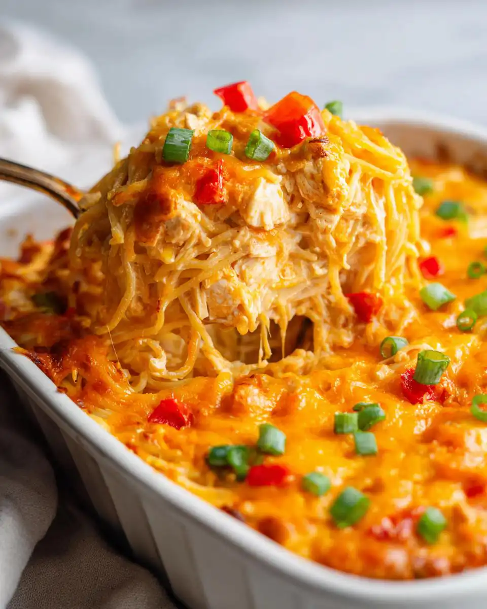 Spicy Southern Cheesy Chicken Spaghetti Casserole - detail 2