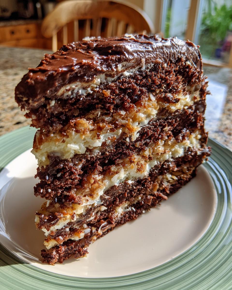 The BEST homemade German Chocolate Cake - detail 2
