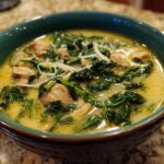 the Creamiest Chicken Florentine Soup