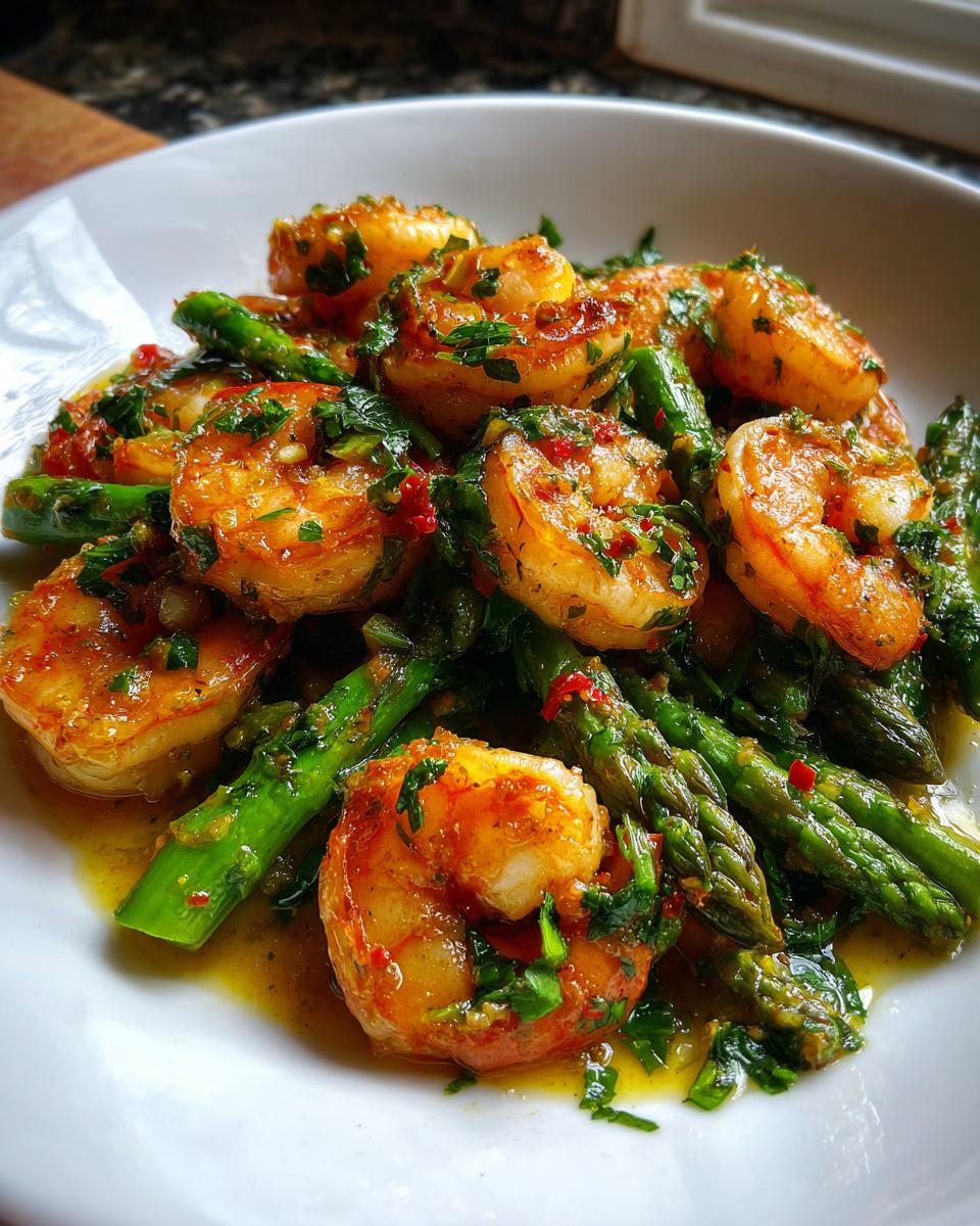 20 Minute Garlic Butter Shrimp And Asparagus Skillet - detail 2