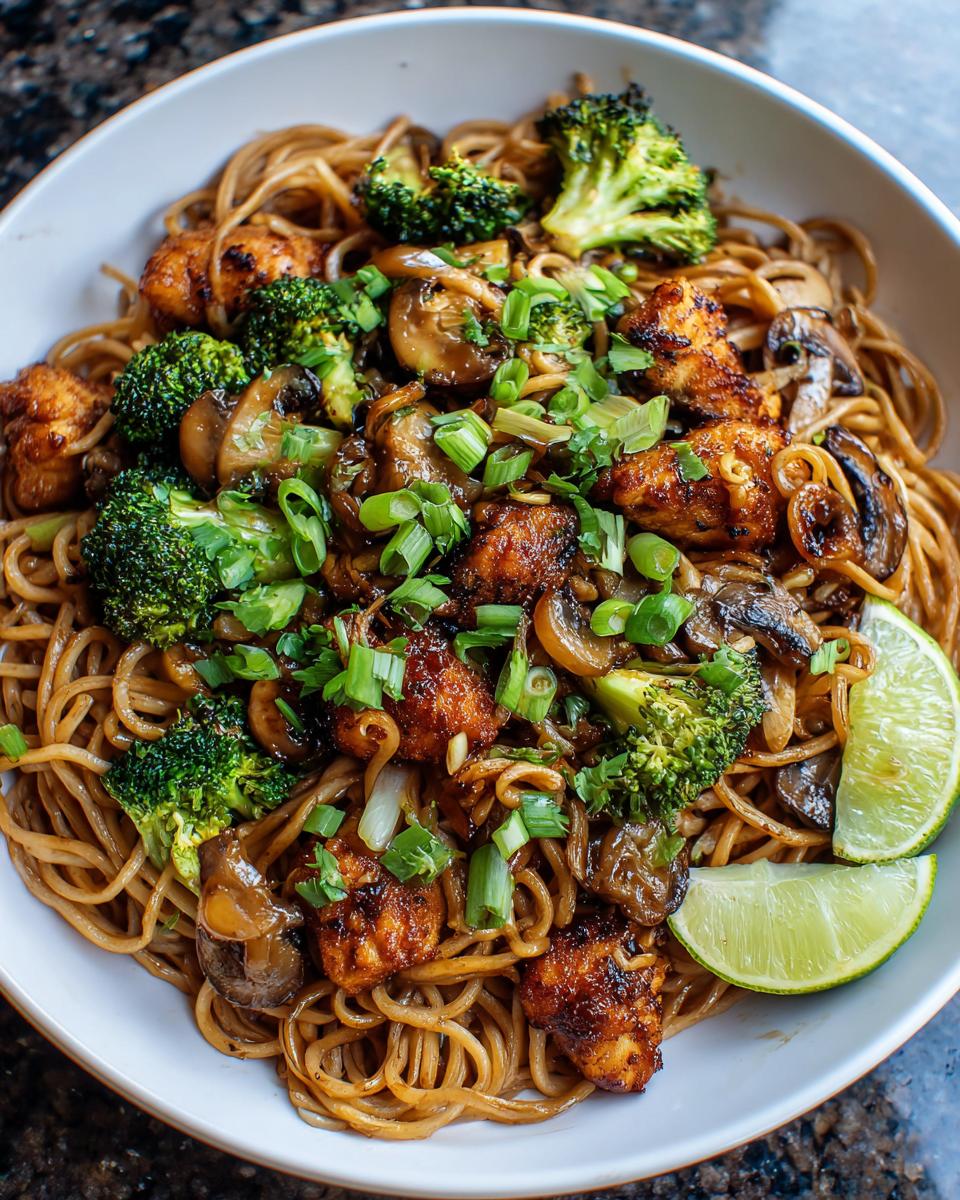 Black Pepper Chicken Garlic Noodles Healthy - detail 1