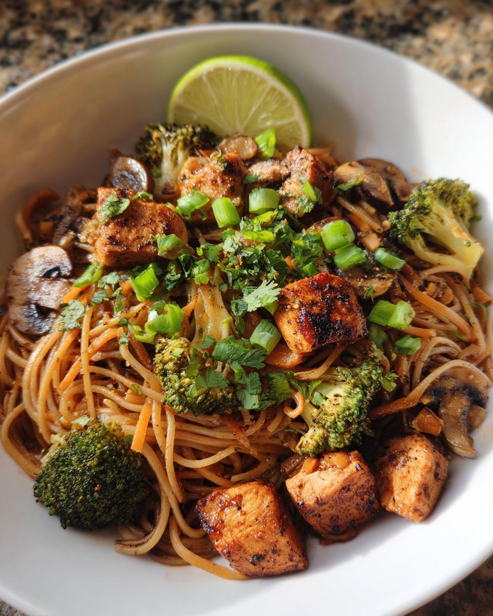 Black Pepper Chicken Garlic Noodles Healthy - detail 2