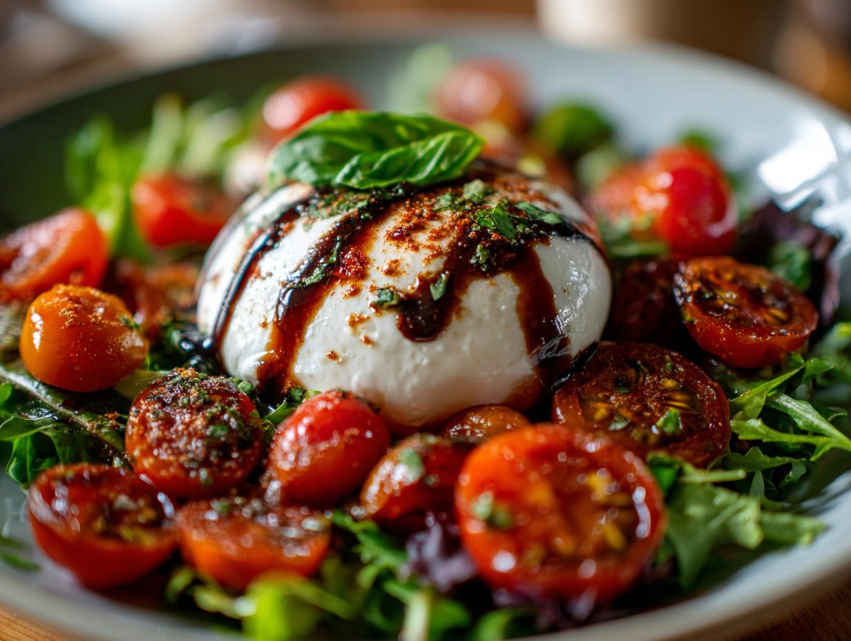 Amazing Burrata salad cherry tomato 8 flavor
