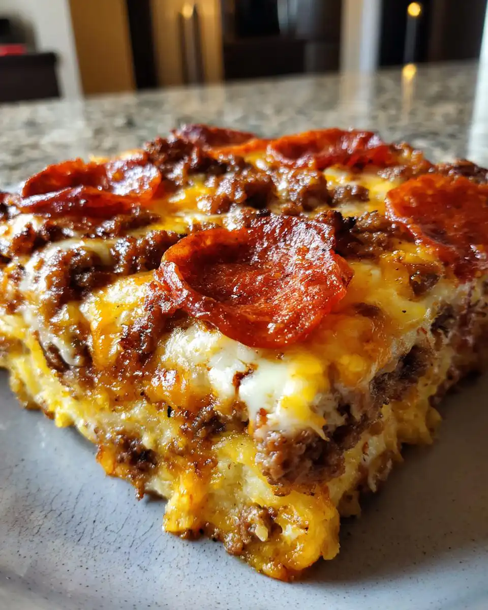 Cheesy Pizza Tot Casserole Recipe - detail 1