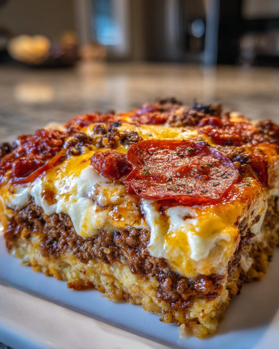 Cheesy Pizza Tot Casserole Recipe - detail 2