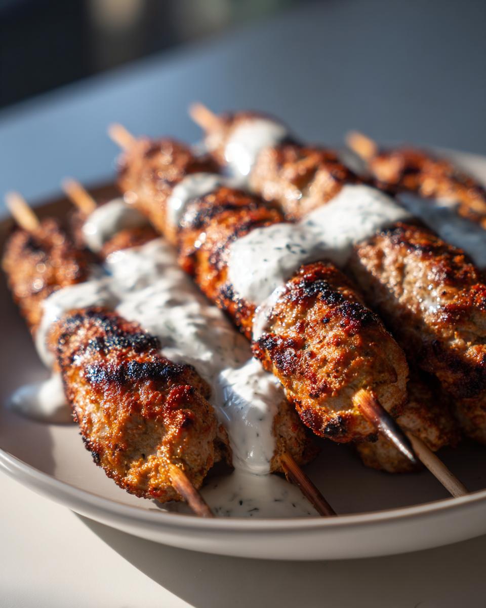 Chicken Kofta with Garlic Yogurt Sauce - detail 1