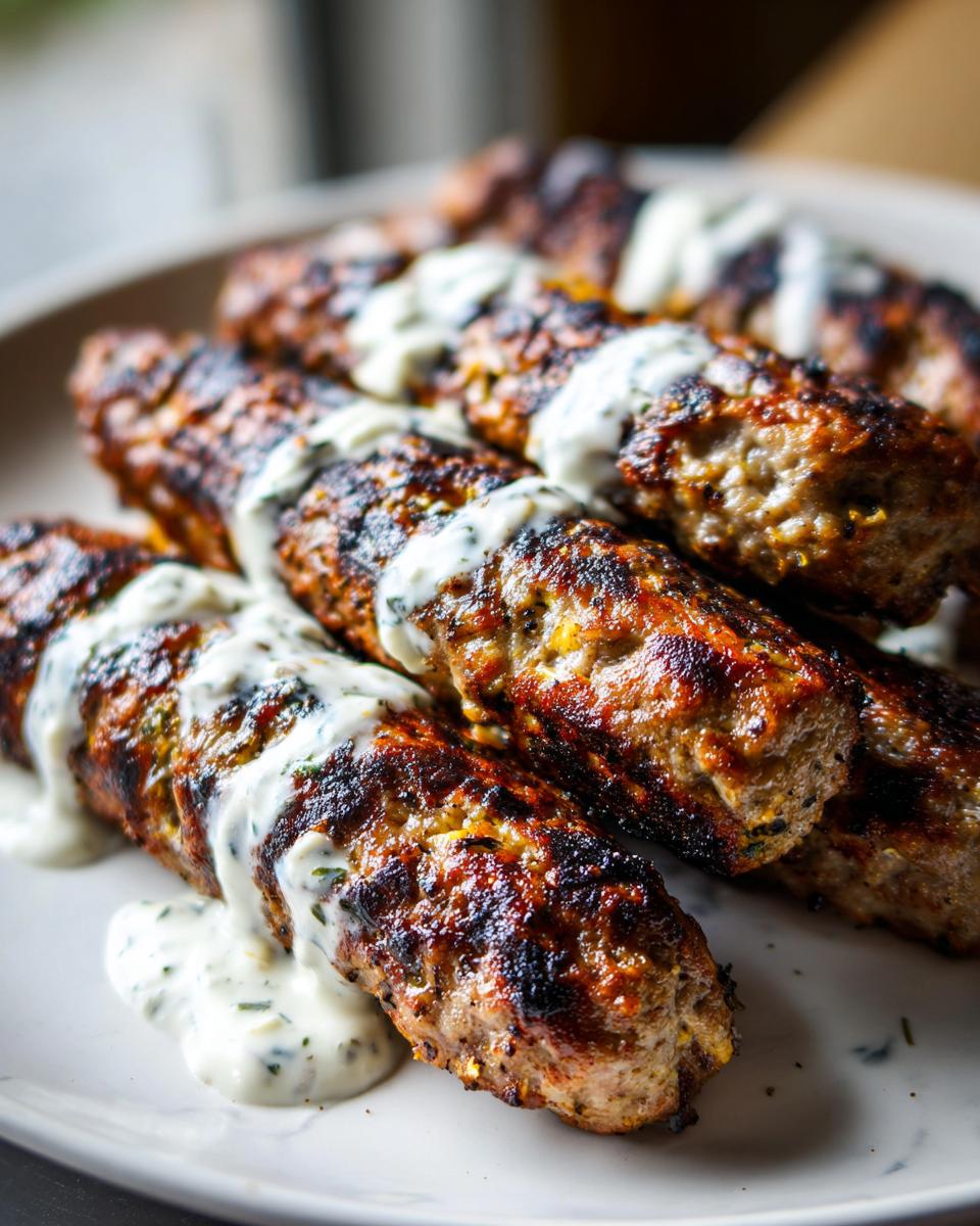 Chicken Kofta with Garlic Yogurt Sauce - detail 2