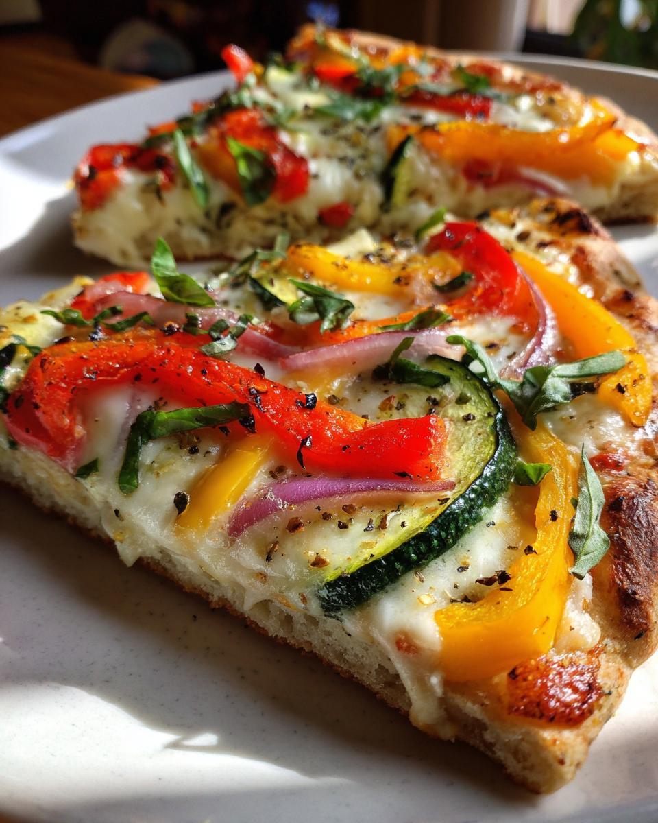 Cottage cheese flatbread pizza - detail 1