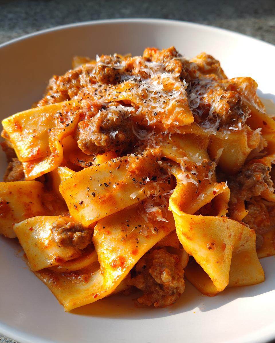 Creamy Calabrian Chili Pappardelle with Sausage & Fennel - detail 1